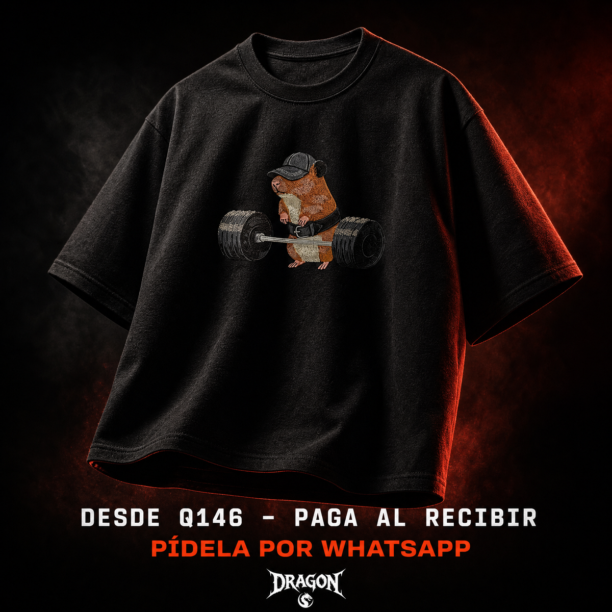 HAMSTER EL VERDADERO GYMRAT (BORDADA)