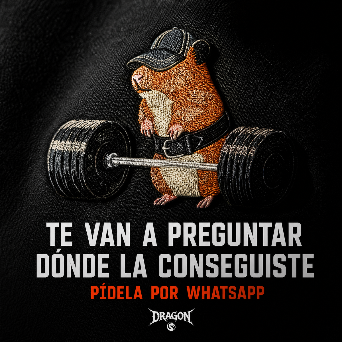 HAMSTER EL VERDADERO GYMRAT (BORDADA)