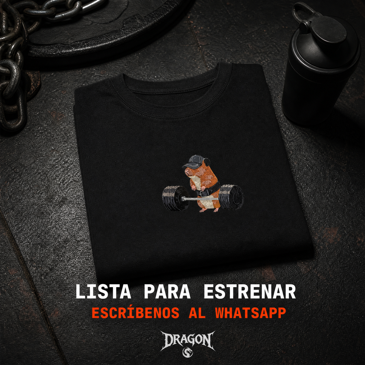 HAMSTER EL VERDADERO GYMRAT (BORDADA)