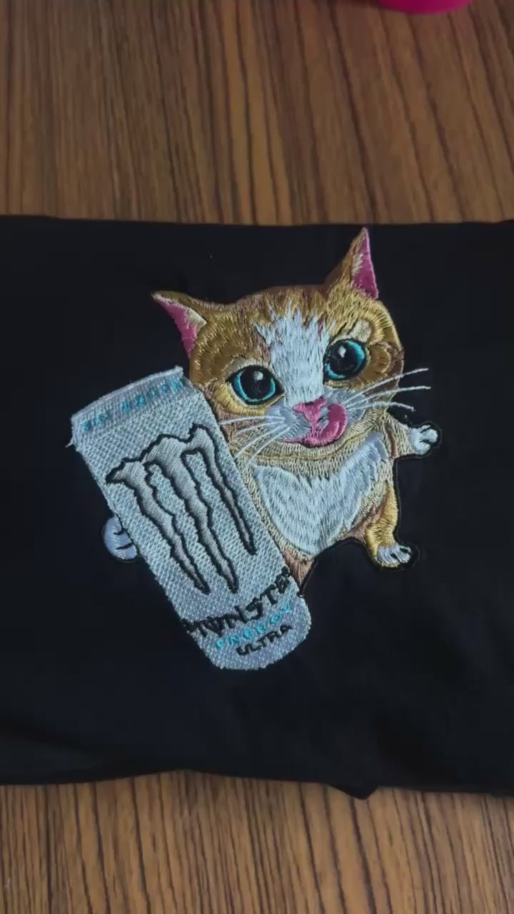 GYMCAT-MONSTER WHITE (BORDADA)